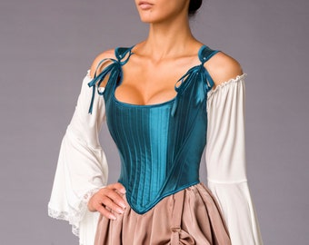 Corset Renaissance, haut corset, corset Ren Fair, haut Renaissance, corset médiéval, corsage Ren Fair, corset Régence