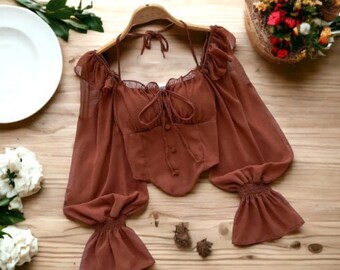 Renaissance Bluse, Cottagecore Top, Cottage Core Bluse, Viktorianische Bluse, Edwardian Bluse, Mittelalter Bluse, Spitzenbluse, Boho Bluse