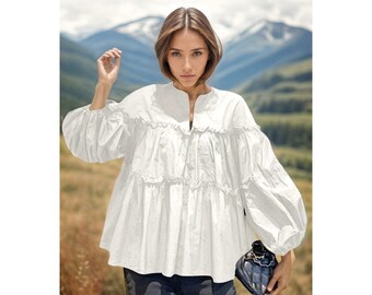 Blusa renacentista, blusa medieval, top Cottagecore, blusa Cottage Core, blusa victoriana, blusa renacentista, blusa eduardiana