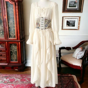 Milkmaid dress,Fairy dress,Corset dress, Cottagecore dress, Prairie dress, Renaissance dress, Fairy dress, Wedding Guest Dress, French dress Bild 5