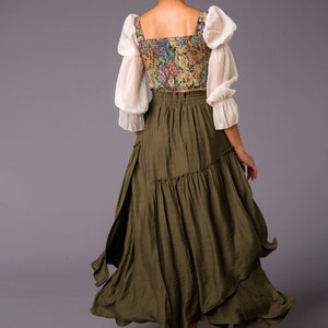 Renaissance-Kostüm, Outfit, Mittelalterkostüm, Renaissancekleid, Präriekleid, Ren-Faire-Kleid, Milchmädchenkleid, Renaissance-Korsett Bild 5