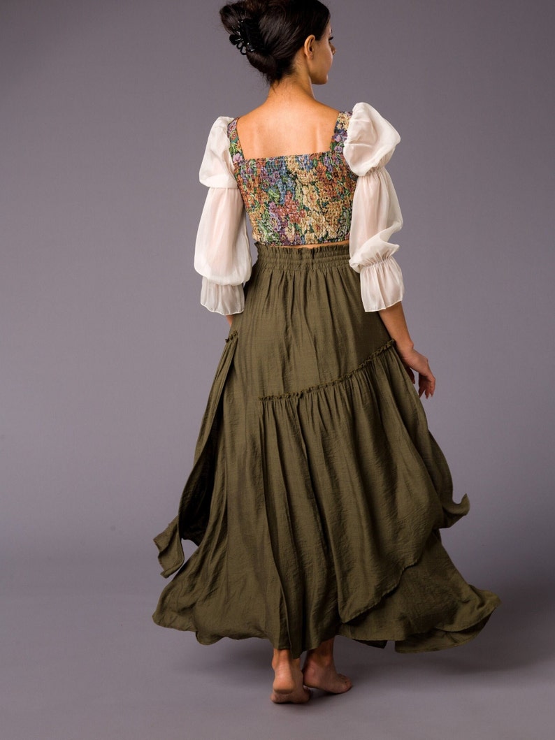 Renaissance-Kostüm, Outfit, Mittelalterkostüm, Renaissancekleid, Präriekleid, Ren-Faire-Kleid, Milchmädchenkleid, Renaissance-Korsett Bild 5