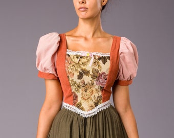 Renaissance Bluse, Mittelalter Bluse, Cottagecore Top, Viktorianische Bluse, Viktorianische Bluse, Ren Faire Bluse, Edwardian Bluse