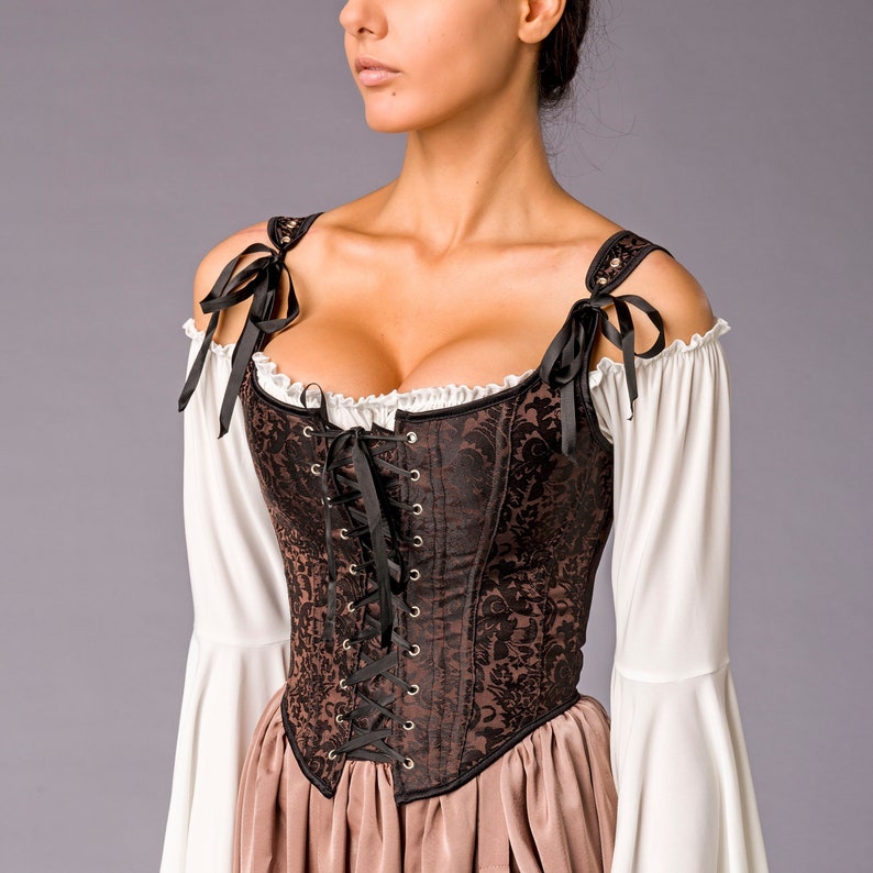 Mittelalterliches Korsett,Ren Faires Korsett,Korsett Top,Ren Faires Korsett,Ren Fair Mieder,Regency Korsett,Taille Gürtel Bild 7