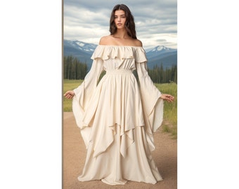 Renaissance Kleid,Mittelalter Kleid,Regency Kleid,viktorianisches Kleid,Prärie Kleid,Ren Faire Kleid,Cottagecore Kleid,Milchmädchen Kleid