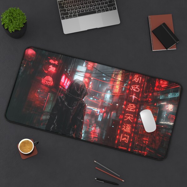 Gaming Mouse Pad, Large Mouse Pad, Cyberpunk style mouse pad, gamer mouse pad, anime