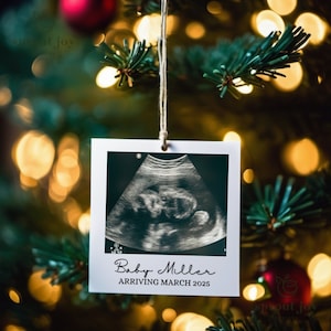 Christmas Pregnancy Announcement Digital, Simple Holiday Gender Neutral Xmas Baby Announcement, Social Media Baby Reveal Editable Template