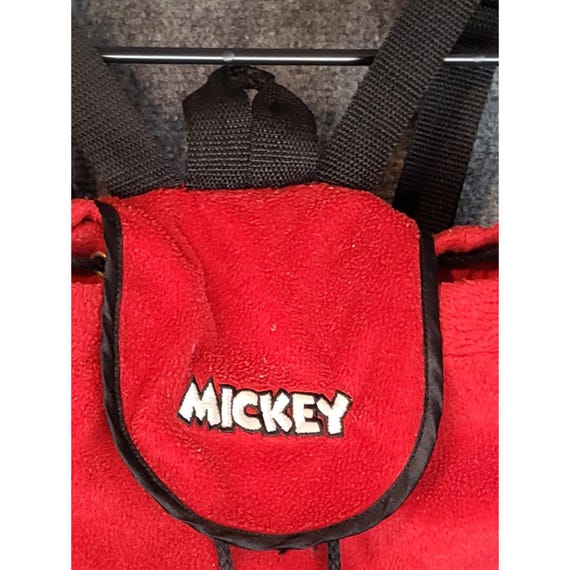 Vintage Mickey Mouse Plush Mini Backpack Kids Red… - image 3