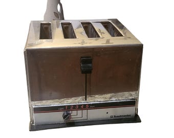 Tostapane vintage Toastmaster modello D126D a 4 fette, cromato, testato negli USA