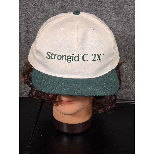 LitePro Strongid C 2X Equine Snapback Hat Cream Green Mens Vintage Cap Casual