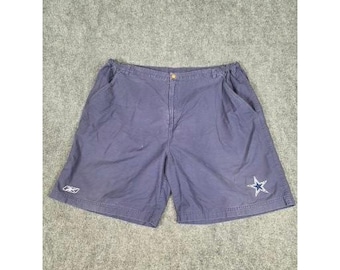 Vintage 2005 Jeans Reebok NFL Dallas Cowboys Shorts Navy Blue 3XL Cotton Nylon