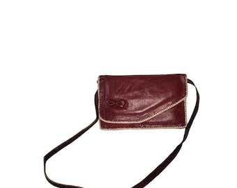 Vintage Envelope Shape Leather Vegan Woven Purse Women Work Boho