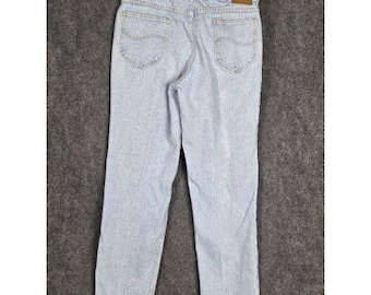 Vintage Lee Men's Light Wash Relaxed Fit Denim Jeans Size 36 Western Workwear