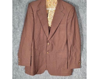 70s 80s ヴィンテージ Pierre Cardin テーラードジャケット Vintage 70s Pierre Cardin Tan Blue Orange Striped Herringbone