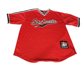 Vintage St. Louis Stars Negro League Baseball Rot Jersey 17 NLBN Herren Größe XL Sportbekleidung Mesh Throwback Geschichte Streetwear Bekleidung