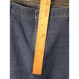 VTG Wrangler Herrjeans 42x36 Blå Denim Klassisk Rak Passform Western Cowboy bild 9