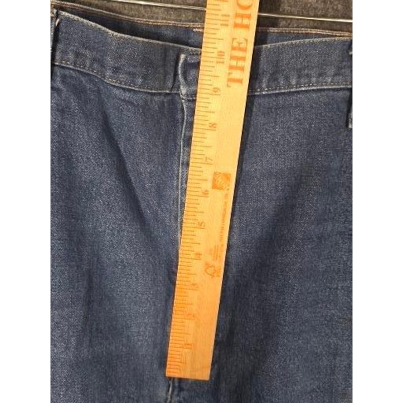 VTG Wrangler Herrjeans 42x36 Blå Denim Klassisk Rak Passform Western Cowboy bild 9