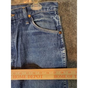 Vintage Wrangler Jeans Mens 36x30 Blue Denim Cowboy Western USA Made Workwear image 9