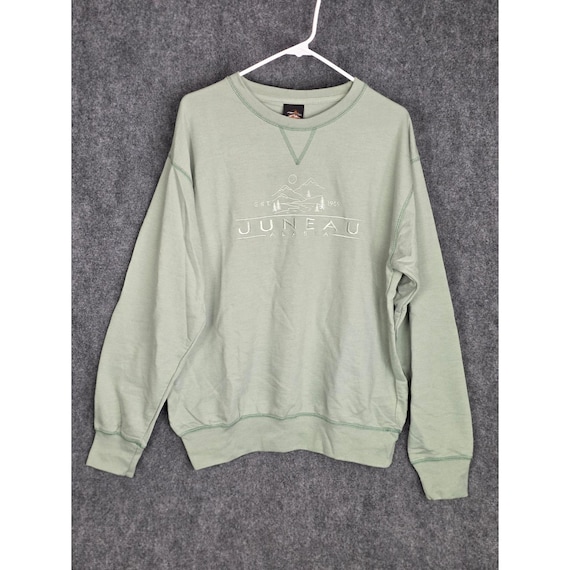 VTG Prairie Mountain Juneau Alaska Sage Green Embroidered