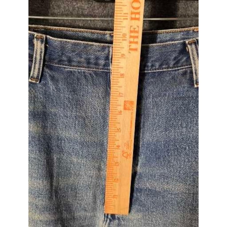 VTG Wrangler Mens Jeans Light Wash Straight Leg Denim Pants Size 36x32 Western image 6