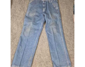 VTG Levis Mens Carpenter Jeans Blue Denim Loose Fit Baggy Skater Y2K 40X36 2002
