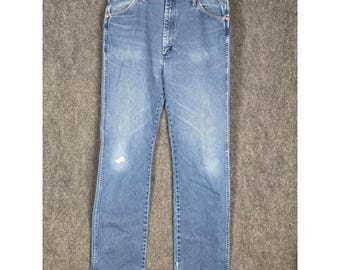 VTG Wrangler Denim Jeans Herren 38x36 Blau Distressed Denim Arbeit dienstprogramm Western