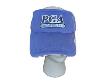 PGA Championship Golf Visor 2002 Vintage Hazeltine Strapback OS Blue