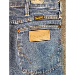 Vintage Wrangler Jeans Mens 36x30 Blue Denim Cowboy Western USA Made Workwear image 4