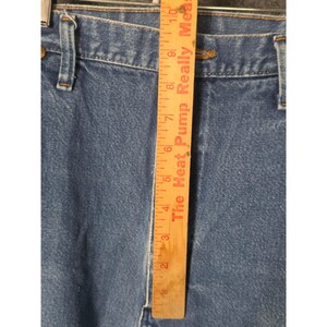 VTG Wrangler Denim Jeans Mens 38x36 Blue Distressed Denim Work Utility Western image 7