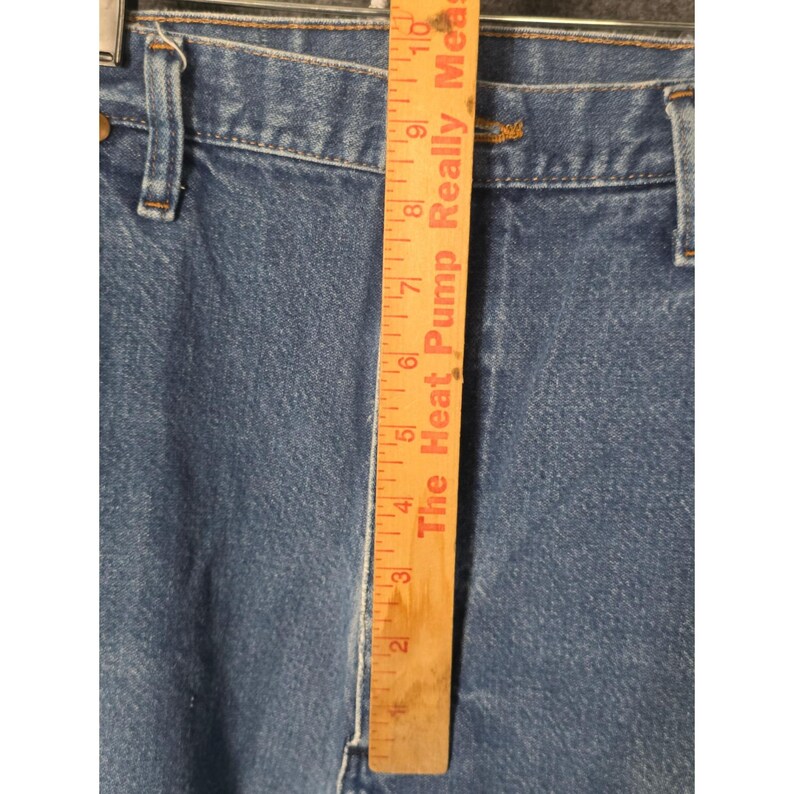 VTG Wrangler Denim Jeans Mens 38x36 Blue Distressed Denim Work Utility Western image 7