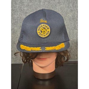 Vintage Insta-Foam Froth-Pak 95 Navy Blue Trucker Hat Don Scrambled Eggs Cap
