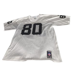 ヴィンテージ Y2K リーボック NFL オークランド・レイダース ジェリー・ライス 80 フットボールジャージ メンズ XL ホワイトメッシュ ゲームデー ストリートウェア 公式オンフィールド装備