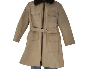 Casaco Sears and Roebuck Vintage Tamanho 13 Infantil Khaki Kidcore Winterwear
