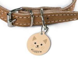 Personalized Pet ID Tag: Custom Cat & Dog Name, Metal Clip