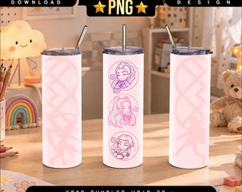 Kpop Huntrix Tumbler Design Sublimation PNG Designs Downloads 20 oz skinny template