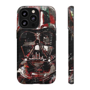 Darth Vader Collage Art iPhone Case – Colorful Retro Star Wars Phone Cover for iPhone 15, 14, 13 & More