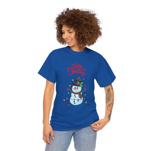 Weihnachten Schneemann T-Shirt, Urlaub Winter T-Shirt, Festliches Weihnachten Shirt, Schneemann Geschenk Top, Weihnachten Schneemann Bekleidung