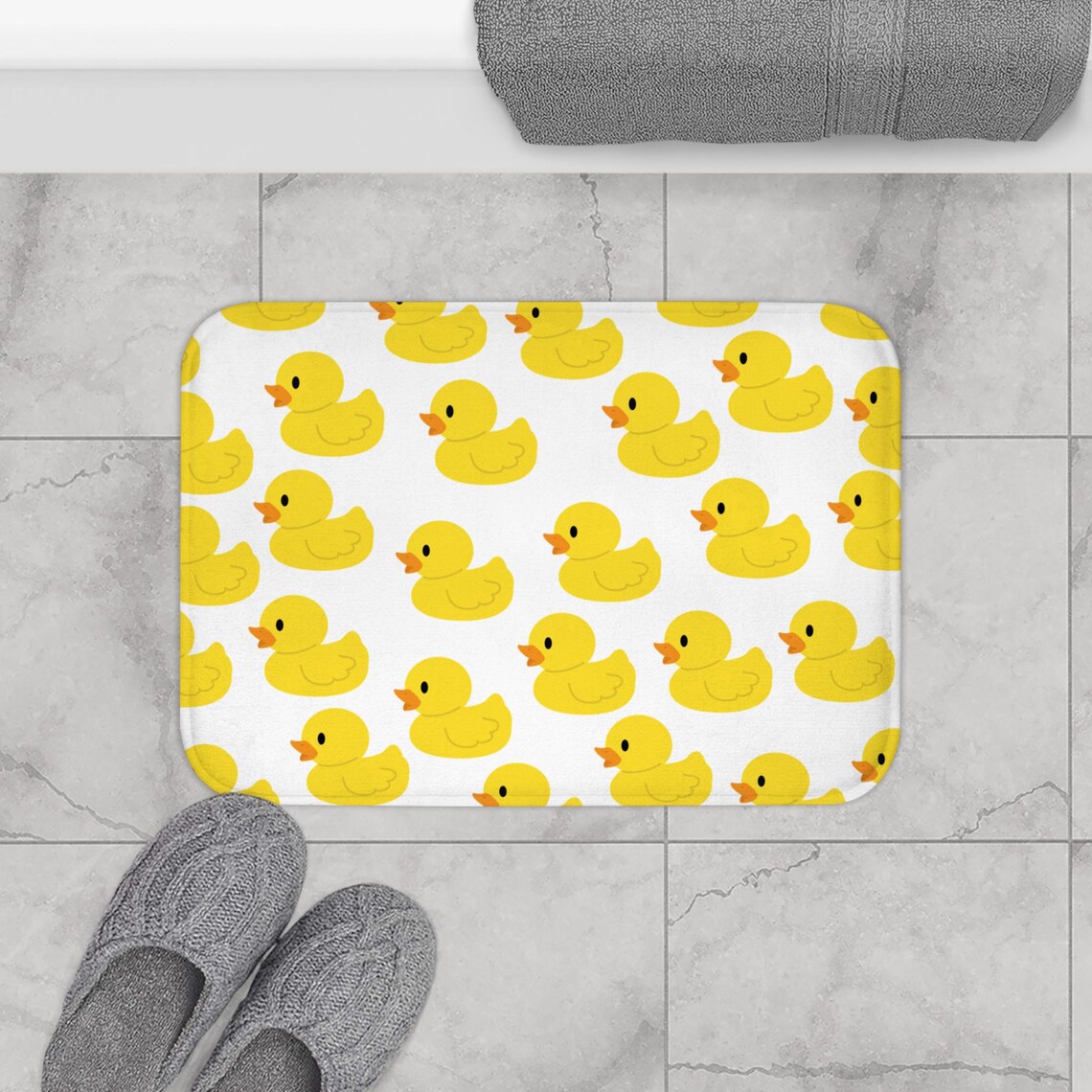 Rubber Ducky Bath Mat, Cute Bathroom Decor, Non-slip Tub Mat, Quirky ...