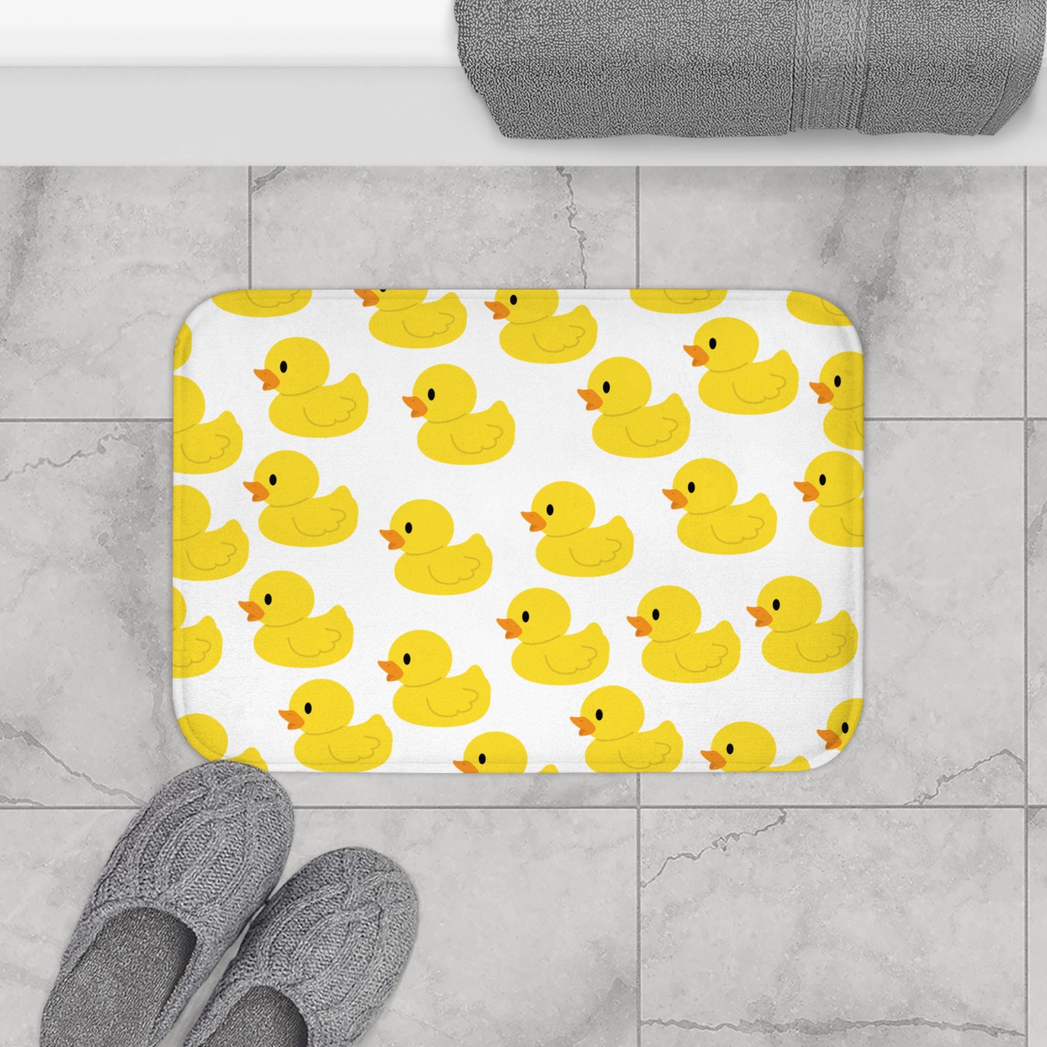 Rubber Ducky Bath Mat, Cute Bathroom Decor, Non-slip Tub Mat, Quirky ...