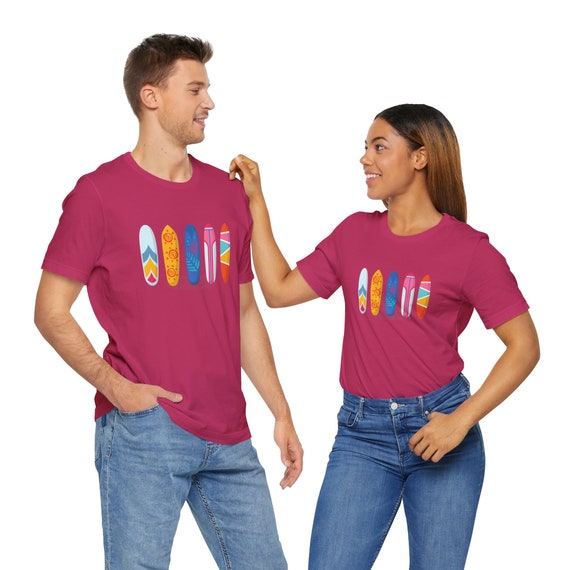 Surfboard T-shirt, Beach T-shirt, Surfing T-shirt, Beach Tee