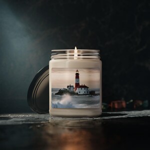 Geurkaars, huisdecor kust, strandkaars, ontspannende aromatherapiekaars, housewarmingcadeau, oceaangeurkaars kerstcadeau