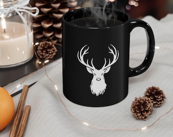 Stylish Black Mug, Coffee Cup, Tea Mug, Drinkware, Kitchen Decor, Home Office Gift