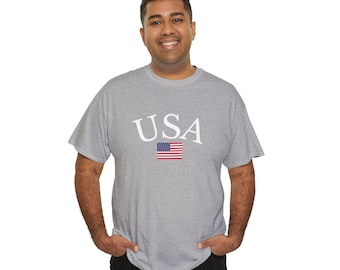 USA:s flagga-t-shirt, röd, vit och blå patriotisk skjorta, 4 juli-present till Amerikas stolthet