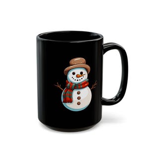 Snowman Mug Christmas Coffee Cup Winter Holiday Tea Mug Festive Cocoa Mug Snowman Design Cup Hot Chocolate Mug Christmas gift