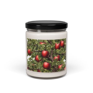Apple Harvest Scented Soy Candle, Fall Aromatherapy Home Decor, Autumn Candle Gift, Hand-Poured Soy Wax, Thanksgiving Hostess Gift, Cozy