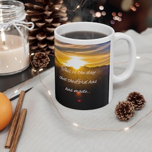 Christian Ceramic Mug - Inspirational Coffee Cup for Faithful Believers, Religious Tea Mug, Bible Verse Gift, Christian Gift Christmas gift