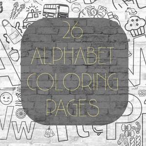 Alphabet Coloring Collection A-Z, Educational Coloring Sheets for Kids, Printable Alphabet Coloring Pages, Teaching Tool, Learn the Alphabet