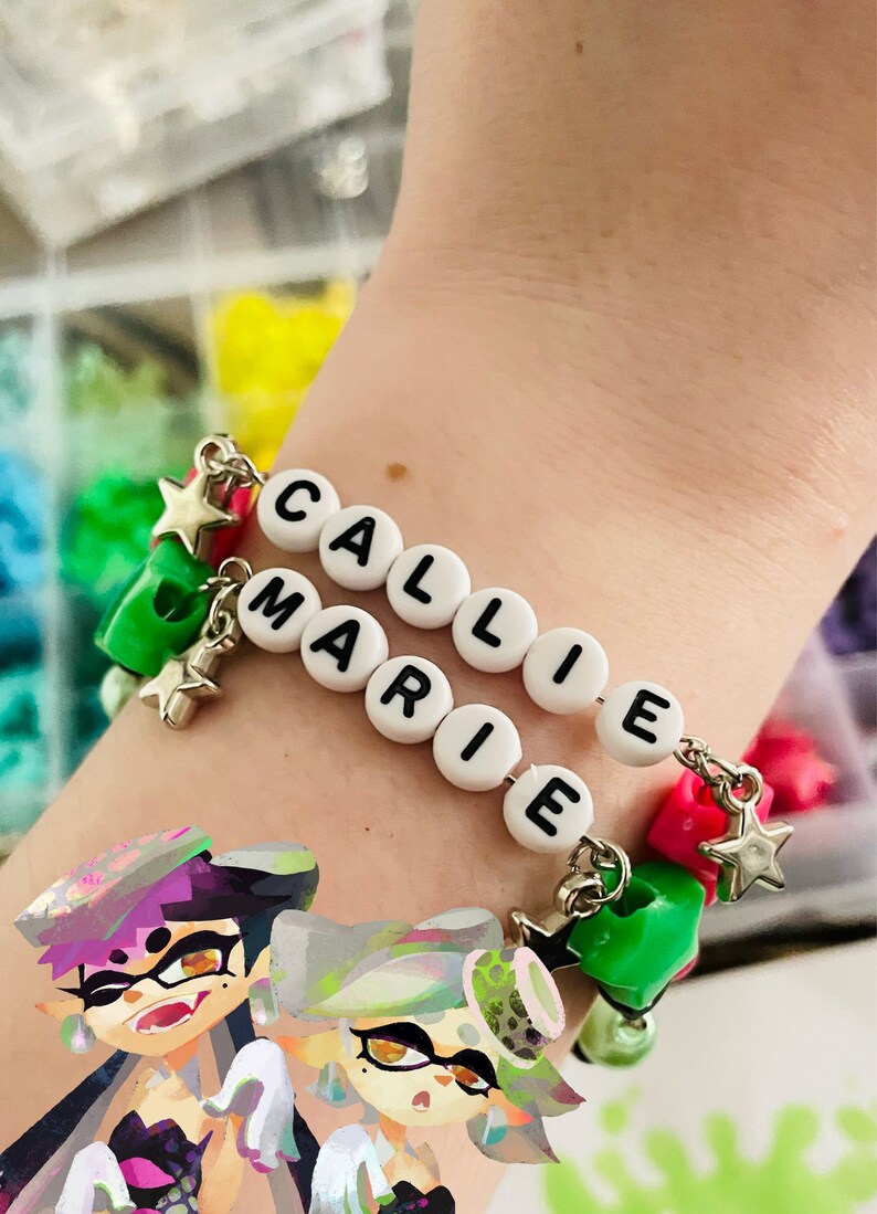 Callie and Marie Eyepin Bracelets Splatoon Etsy