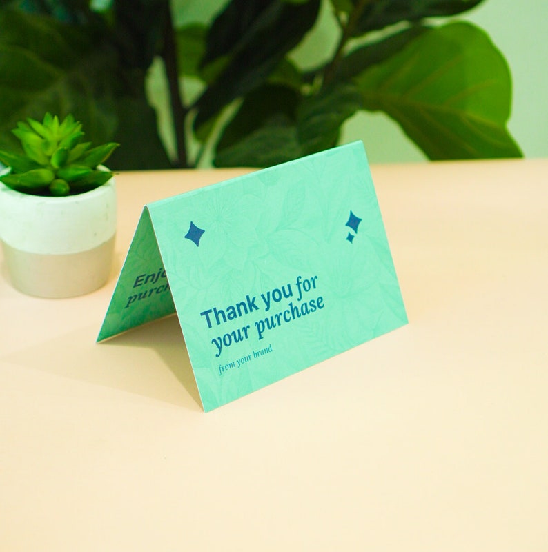 Flower Thank You Card Template Folded 7x10 in. Edit with CANVA zdjęcie 1