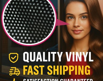 Custom Perforated Window Vinyl – One-Way Vision Film with Business Logo for Storefront Advertising